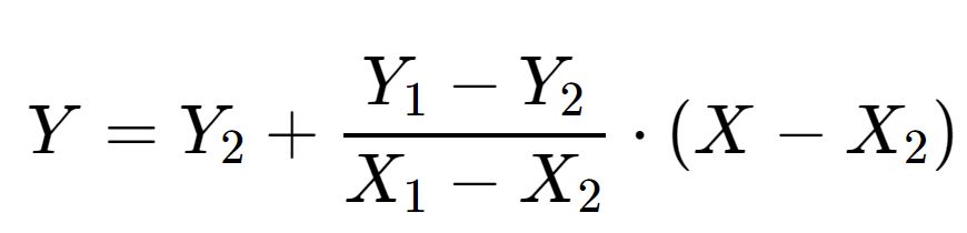 Двойная интерполяция калькулятор